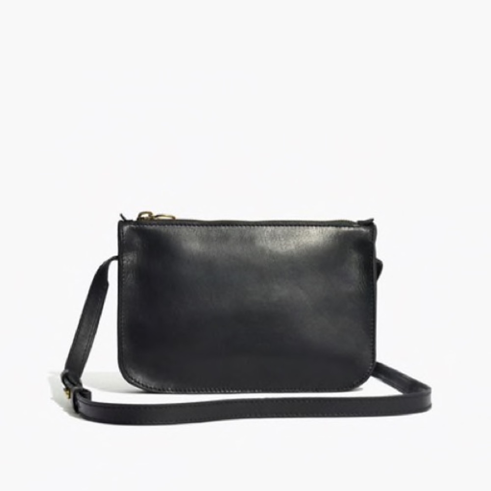 EUC Madewell Simple Leather Crossbody Black